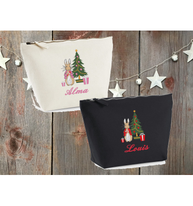Trousse brodée Pierre Lapin