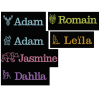 Exemple de broderies faites pour une famille