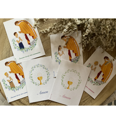 Lot de 10 cartes - Première Communion