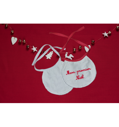Bavoir Premier Noël fait main