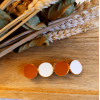 Barrette terracotta et blanc