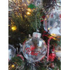 Boule de Noël transparente incassable personnalisée