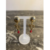 Boucles d'oreilles corail rouge