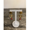 Boucles d'oreilles corail rouge
