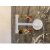 Boucles d'oreilles corail rouge