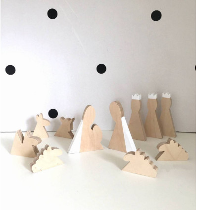 Crèche de Noël en bois