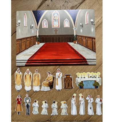 Ensemble de personnages - messe ordinaire