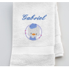 Drap de bain canard et prénom