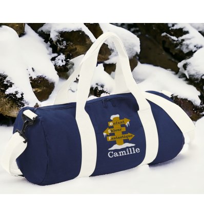 Sac polochon brodé ESF