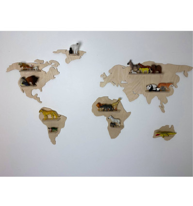 Grande carte du monde étagère