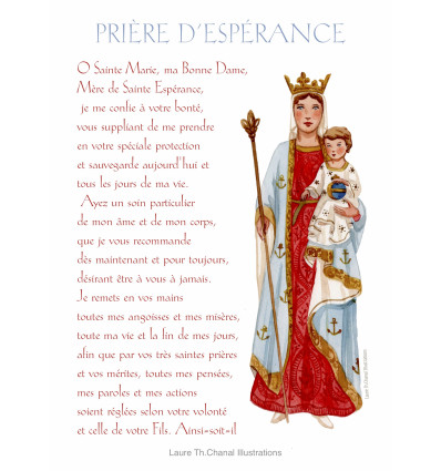 CARTE PRIERE D 'ESPERANCE