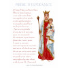 CARTE PRIERE D 'ESPERANCE