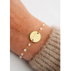Bracelet personnalisé perles blanches