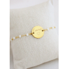 Bracelet personnalisé perles blanches