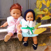 Gilets bergers rubans rose et vert