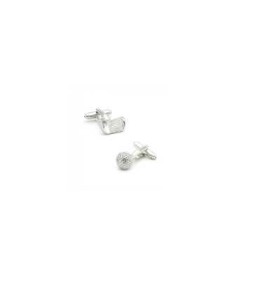 Boutons de manchette golf argent