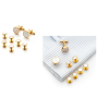 Set : Boutons de chemise d'habit + manchettes or