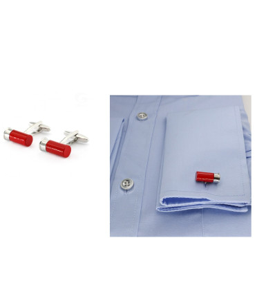 Boutons de manchettes Cartouches Rouges