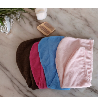 Serviette pour cheveux brodée