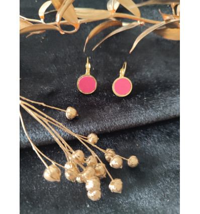 Boucles d'oreilles Huelva Bordeaux