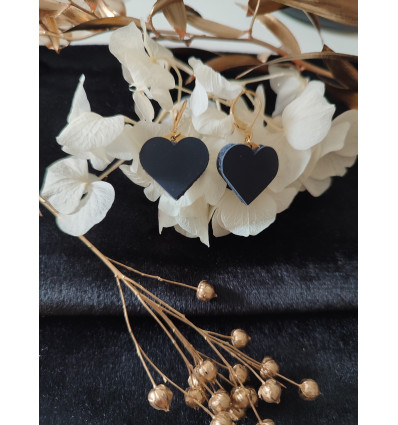Boucles d'oreilles Ronda Bleu marine