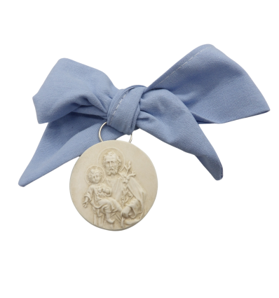 Médaille de berceau - St Joseph aux lys