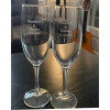 Duo de flûtes à Champagne gravées. Personnalisation Mariage: 2 prénoms+1 date 