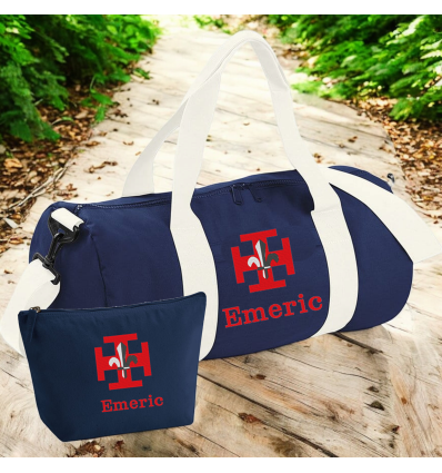 Grand sac polochon scout et sa trousse assortie