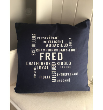 coussin prénom personnalisé