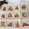 4 cadeaux d'assiette, motifs Peter Rabbit à Noël