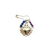 broche coeur sacré grenat lapis lazulis