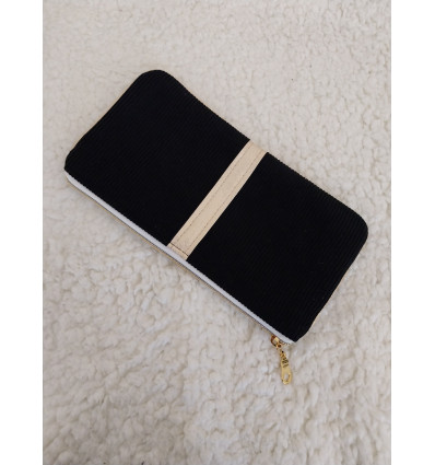 Pochette velours noir