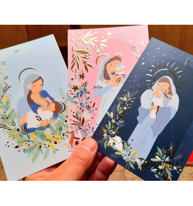 Lot de 6 cartes de vœux en dorure