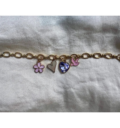Bracelet charms little bird 
