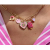 Collier charms pink fever