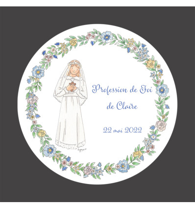 Magnet Profession de Foi fille