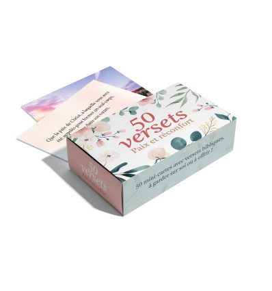 Coffret de 50 versets "Paix et réconfort"