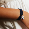 Bracelet ruban froufrou personnalisé Croix - Argent ou Plaqué Or
