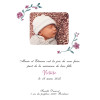 Faire-part de naissance fleurs
