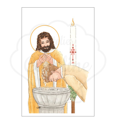 Image de baptême homme adulte blond