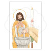 Image de baptême homme adulte aux cheveux gris