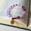 Bracelet dizainier violet et doré (fait main en France)