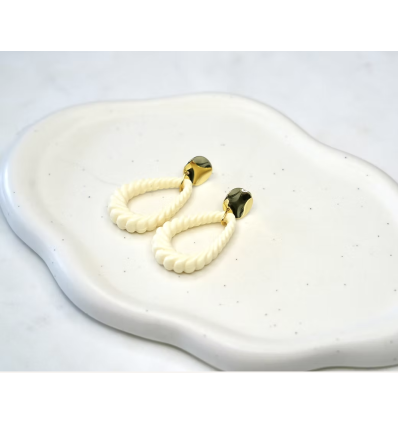 Boucles d'oreilles Alya Ivoire