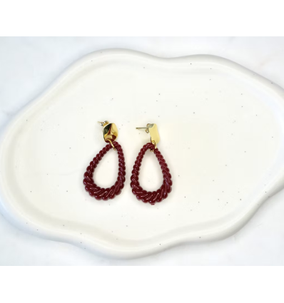 Boucles d'oreilles Alya Rouge