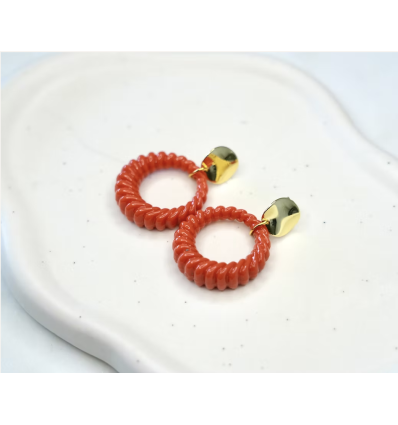 Boucles d'oreilles Briana Rouge