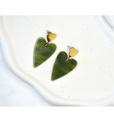 Boucles d'oreilles Callista Vert