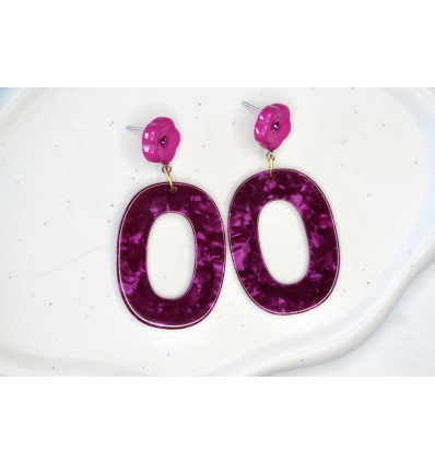 Boucles d'oreilles Ludivine Rose