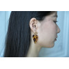 Boucles d'oreilles Callista Noir et Marron