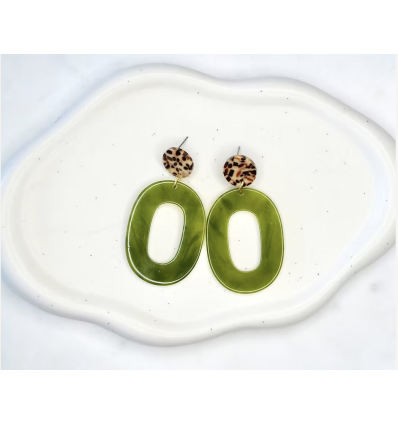 Boucles d'oreilles Constanza Vert