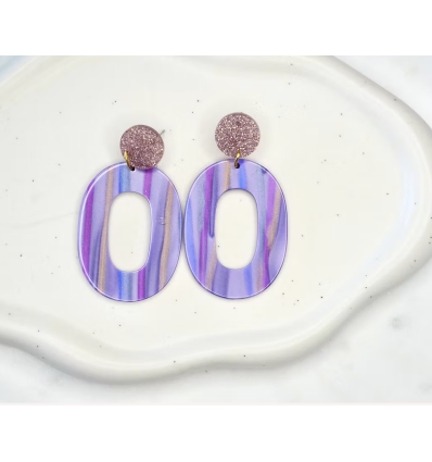 Boucles d'oreilles Constanza Violet